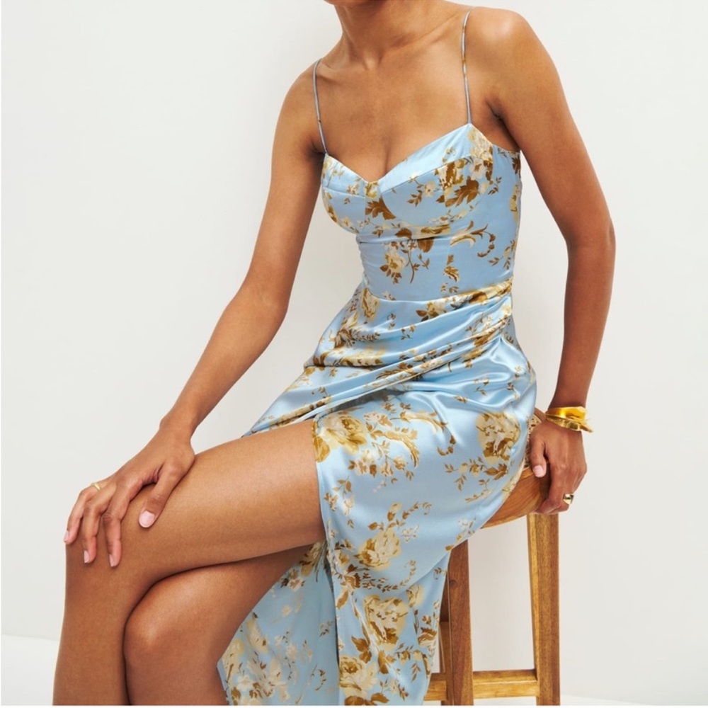 Reformation Marguerite Silk Dress